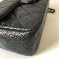 Chanel Caviar Black Quilted Classic Flap Mini GHW