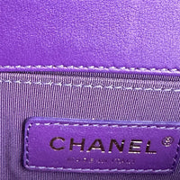 Chanel Small Boy Purple Caviar Lambskin LGHW