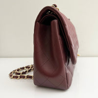 CHANEL Jumbo Classic Double Flap Burgundy Lambskin GHW