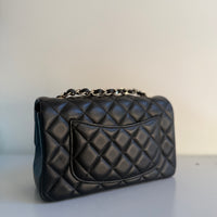 Chanel Black Lambskin Classic Mini Flap with Gold Hardware β 2022, Pristine