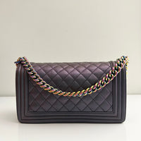 CHANEL Old Medium Boy Purple Mermaid