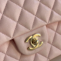 Chanel Classic Medium Flap Caviar 22S Pink Gold Hardware