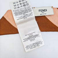 FENDI Wrappy Floral Silk Bandeau Leather Tipped