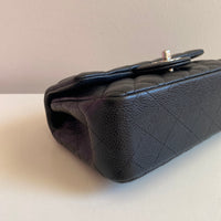 CHANEL Chanel Caviar Black Quilted Classic Flap Mini SHW