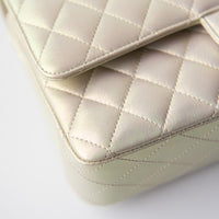 CHANEL 20B Iridescent Ivory Medium Classic Double Flap