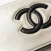 CHANEL Wallet On Chain WOC Silver & Black