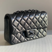 Chanel So Black Lambskin Classic Flap Mini So Black Hardware