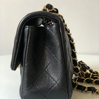 Chanel 17B Caviar Black Quilted Classic Flap Mini GHW