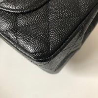 Chanel 18B Caviar Black Quilted Classic Flap Mini SHW