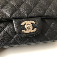 Chanel 18B Caviar Black Quilted Classic Flap Mini SHW