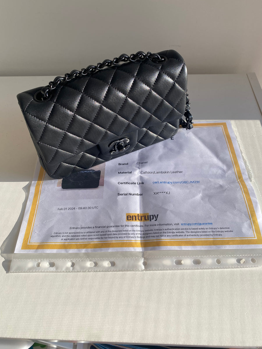 Chanel So Black Lambskin Classic Flap Mini So Black Hardware