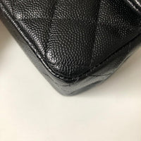 Chanel 18B Caviar Black Quilted Classic Flap Mini SHW