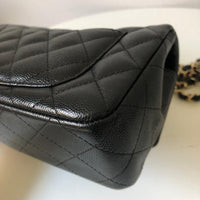 Chanel 17B Caviar Black Quilted Classic Flap Mini GHW