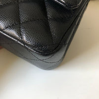 Chanel 17B Caviar Black Quilted Classic Flap Mini GHW