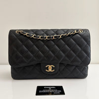 CHANEL Jumbo Classic Double Flap Black Caviar GHW