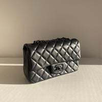 Chanel So Black Lambskin Classic Flap Mini So Black Hardware