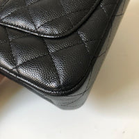 Chanel 17B Caviar Black Quilted Classic Flap Mini GHW