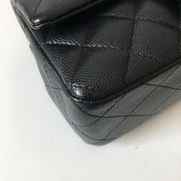 Chanel 17B Caviar Black Quilted Classic Flap Mini GHW