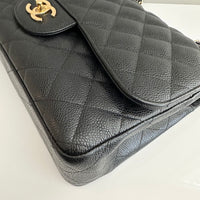 CHANEL Jumbo Classic Double Flap Black Caviar GHW