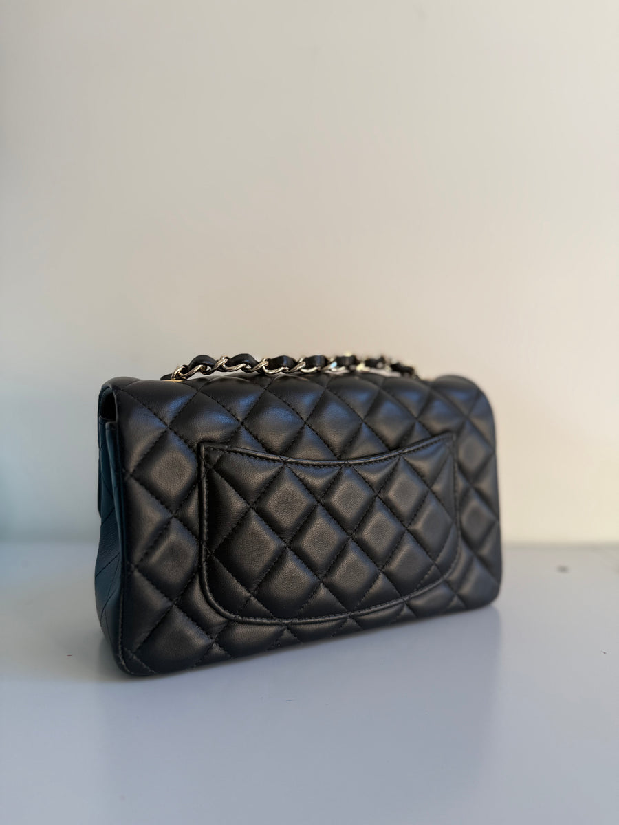 Chanel Black Lambskin Classic Mini Flap with Gold Hardware – 2022, Pristine