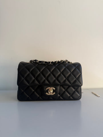 Chanel Black Lambskin Classic Mini Flap with Gold Hardware – 2022, Pristine