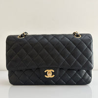 CHANEL Vintage 24K Medium Classic Caviar Double Flap