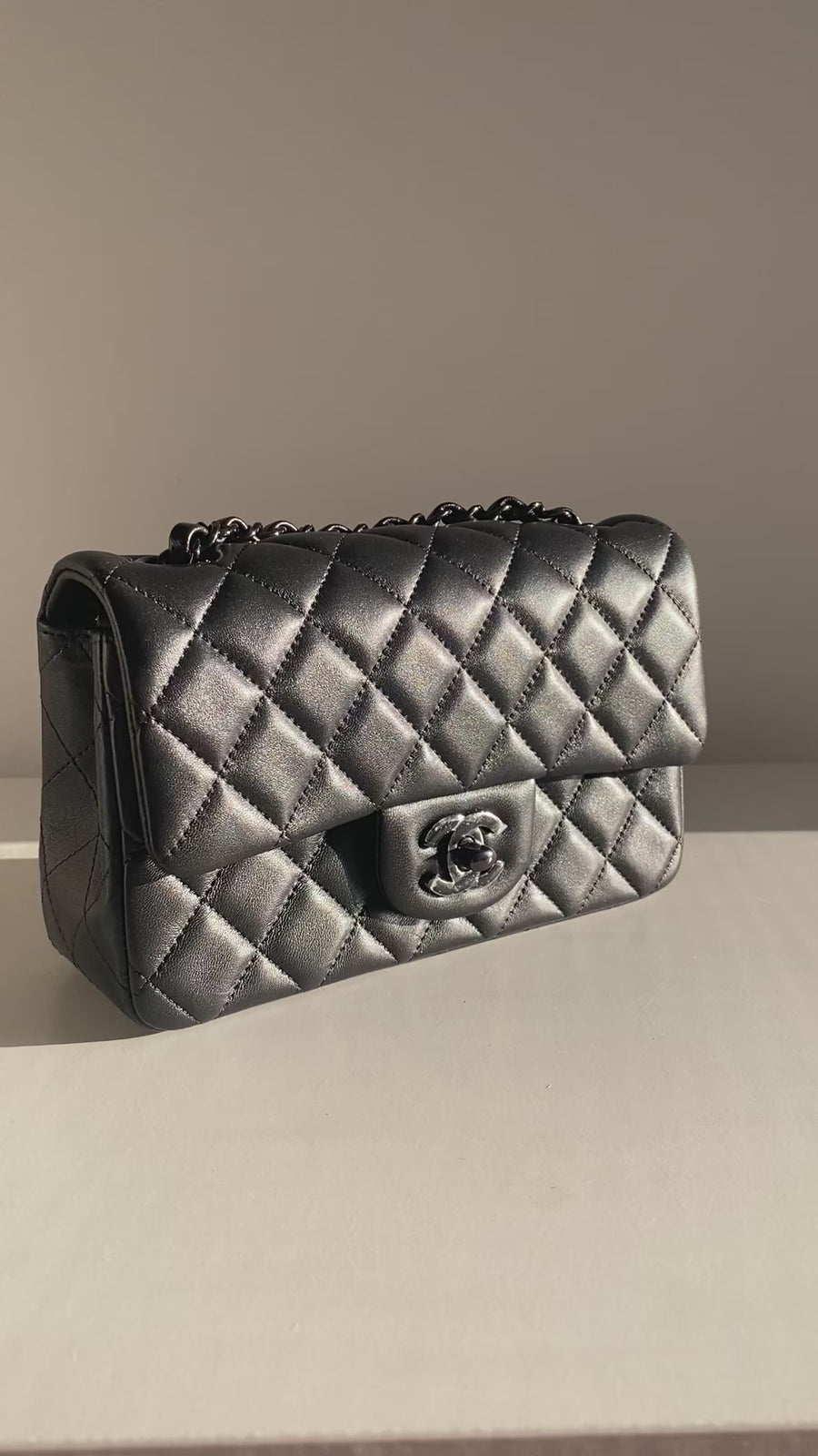 Chanel So Black Lambskin Classic Flap Mini So Black Hardware